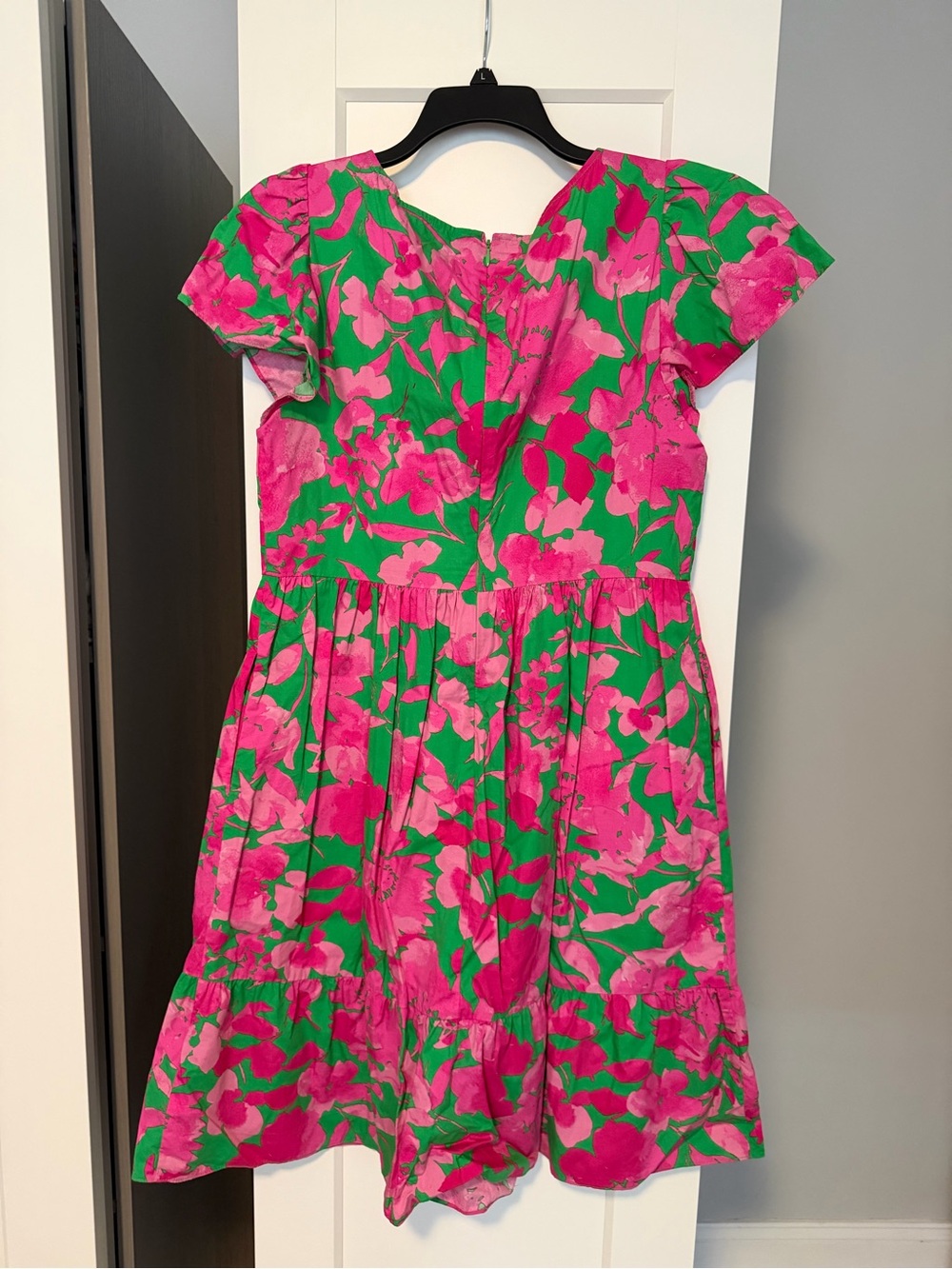 Kensie Bright Pink & Green Floral Dress - Picture 4 of 4